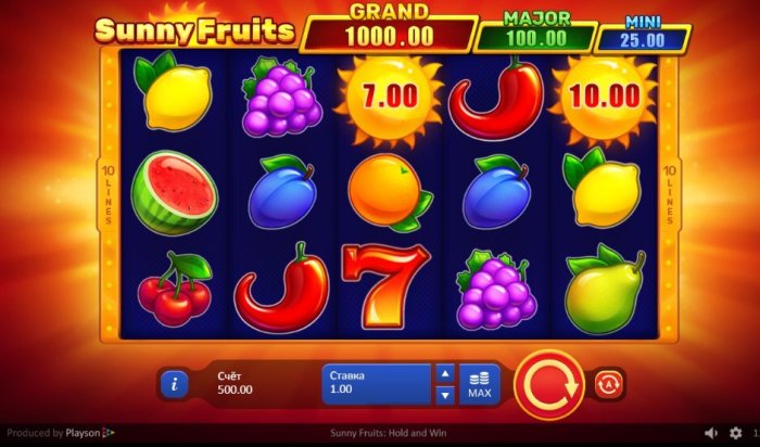 Игровой автомат Sunny Fruits